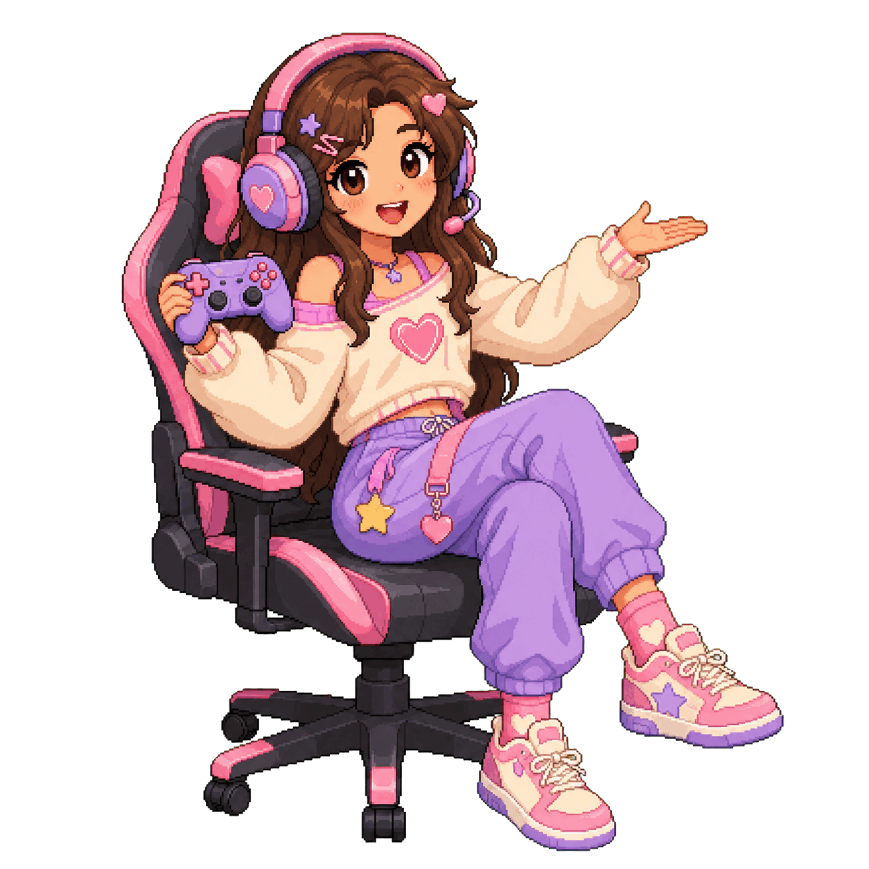 The Creator Mode streamer girl answering editing questions
